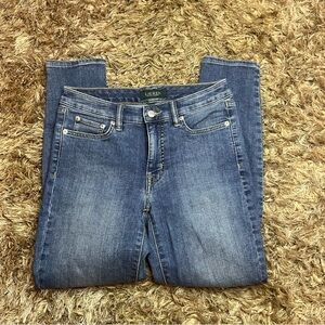 LRL Lauren Ralph Lauren XS/2 Slim Straight Crop Casual Preppy Minimalist Jeans